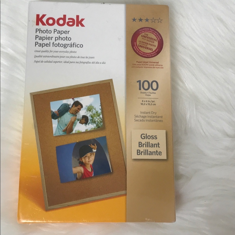 Kodak Photo Paper‎ 100 Sheets 4x6 Gloss Finish NEW